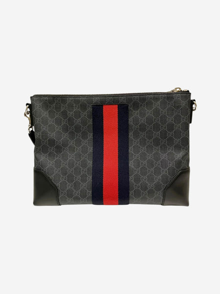 Black GG Supreme canvas shoulder bag alternate image