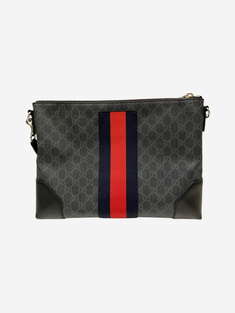 Black GG Supreme canvas shoulder bag Shoulder bags Gucci 