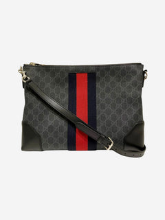 Black GG Supreme canvas shoulder bag Shoulder bags Gucci 