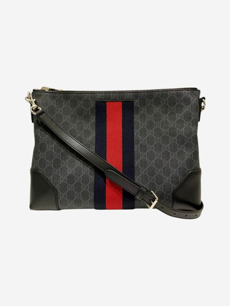 Black GG Supreme canvas shoulder bag product image