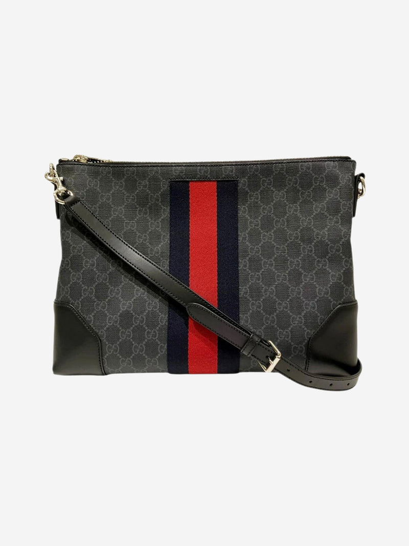 Black GG Supreme canvas shoulder bag Shoulder bags Gucci 