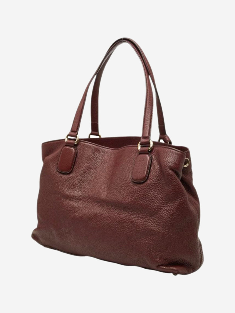 Burgundy Interlocking G Soho Working tote bag Tote Bags Gucci 