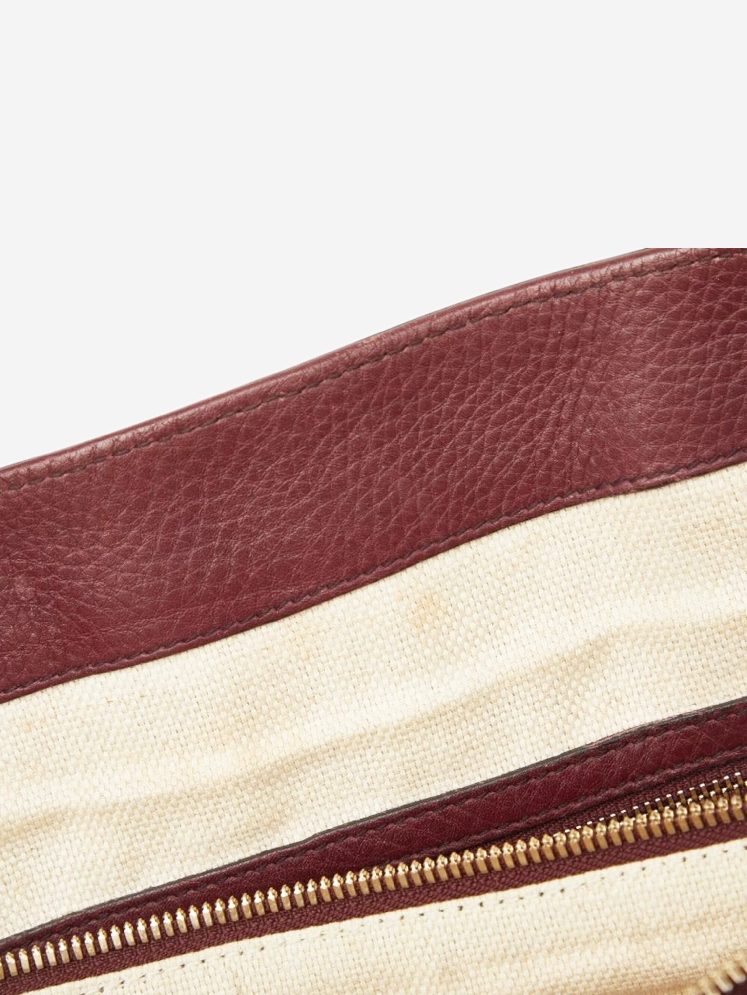 Burgundy Interlocking G Soho Working tote bag Tote Bags Gucci 