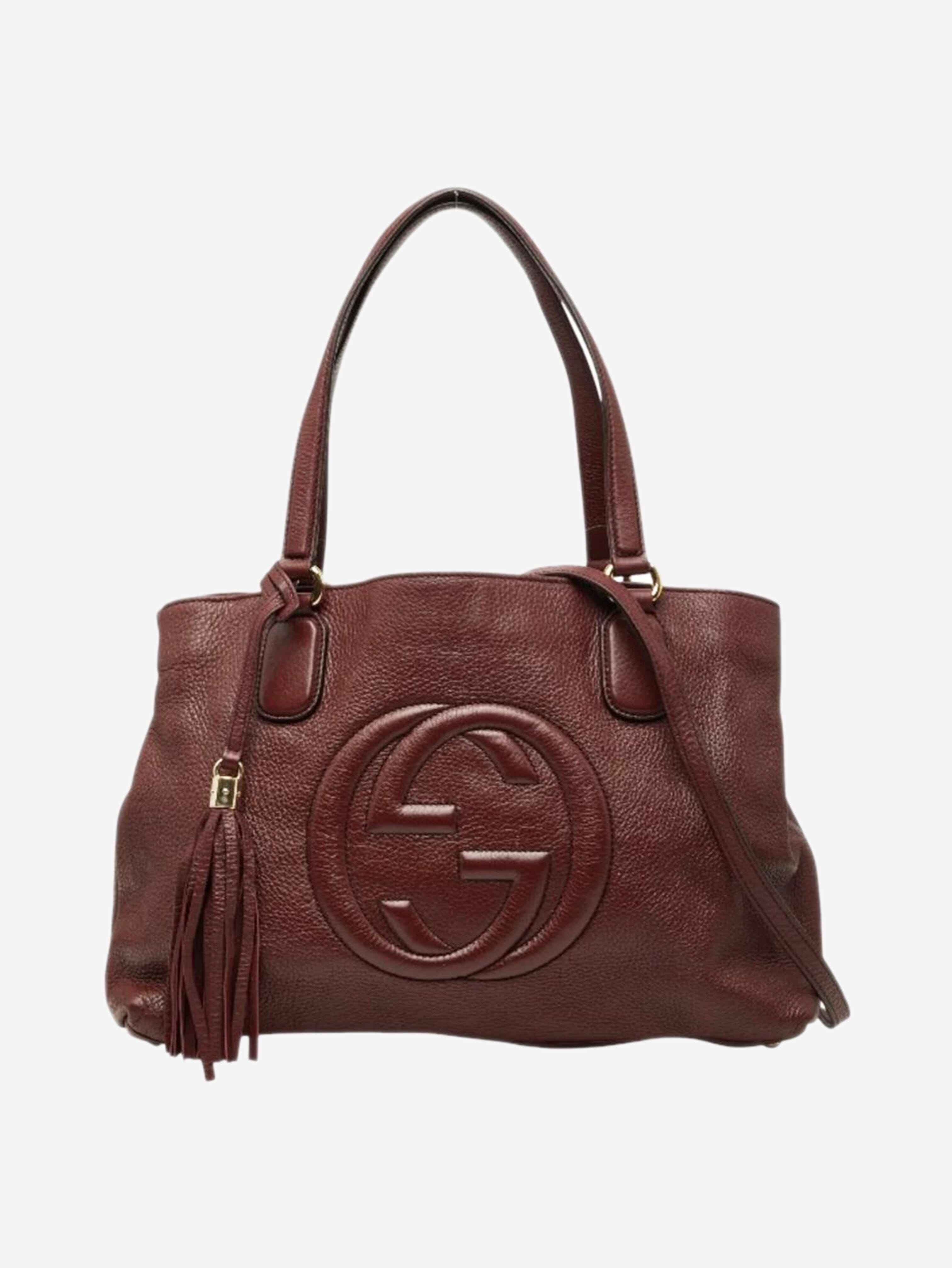 Burgundy Interlocking G Soho Working tote bag Tote Bags Gucci 