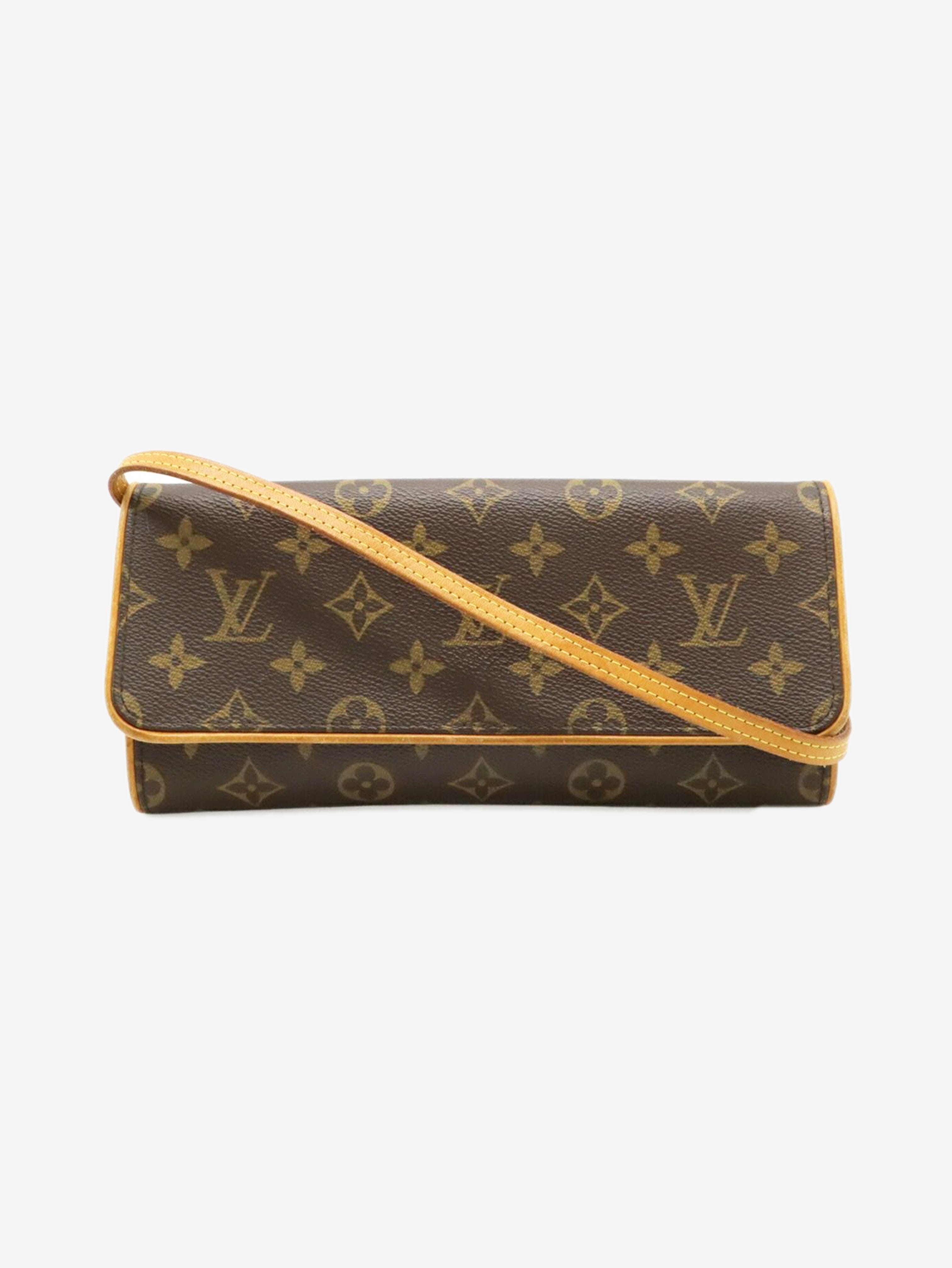 Brown vintage 2001 Monogram Pochette Twin GM bag Cross-body Bags Louis Vuitton 