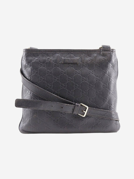 Black GG leather crossbody bag product image
