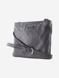 Black GG leather crossbody bag Cross-body bags Gucci 