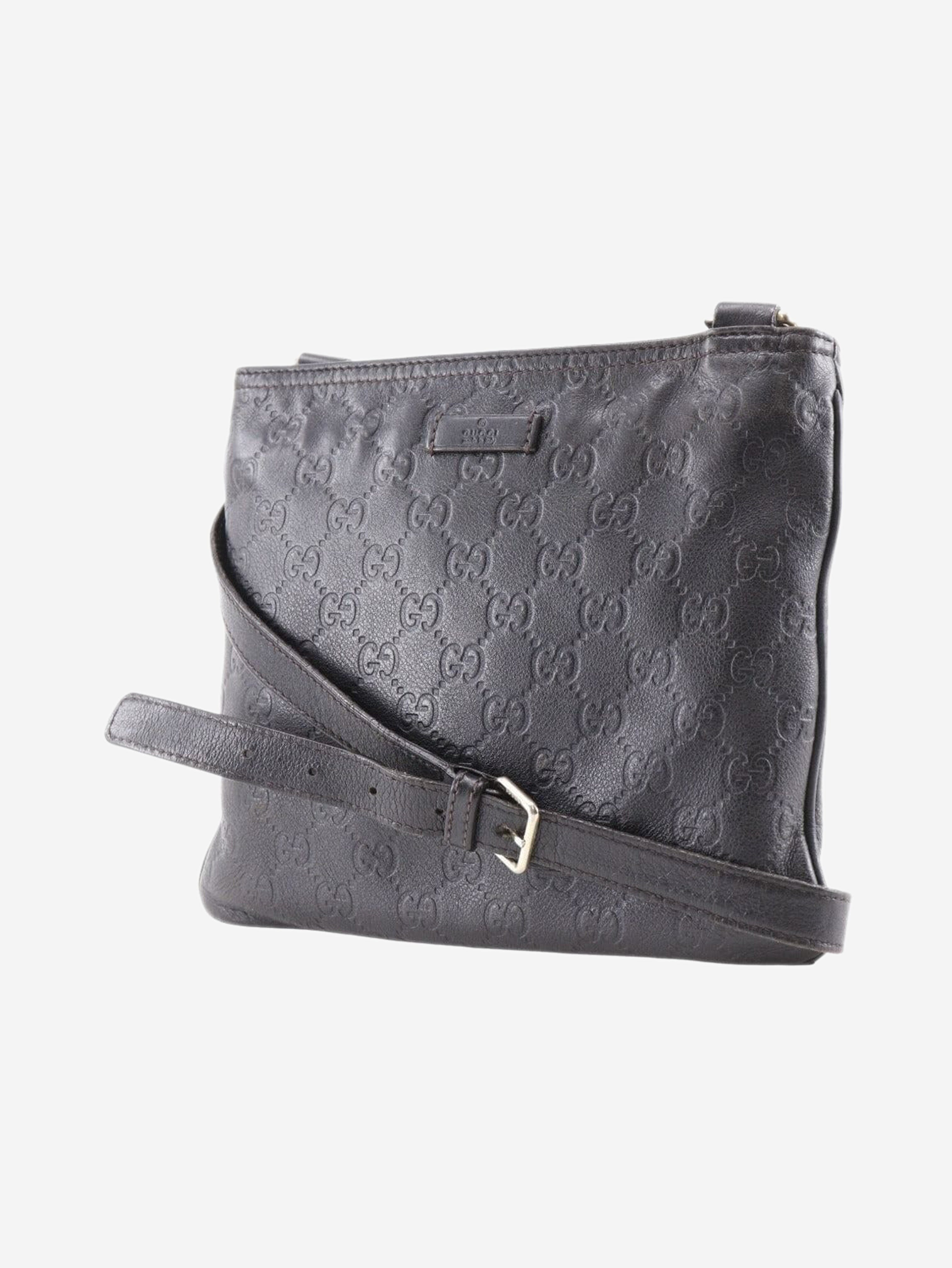 Black GG leather crossbody bag Cross-body bags Gucci 