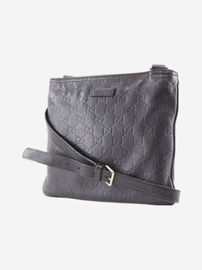 Gucci Black GG leather crossbody bag