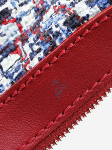 Chanel Red and blue 2005 Tweed leather shoulder bag