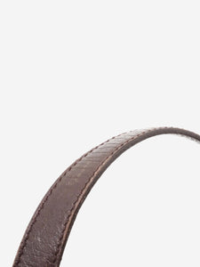 Gucci Brown GG canvas and leather tote bag