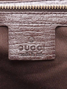Gucci Brown GG canvas and leather tote bag