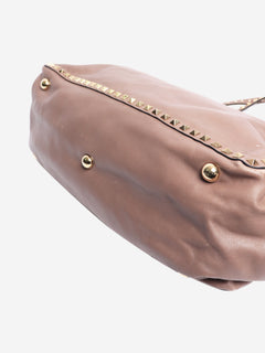 Brown rockstud leather tote bag Bags Valentino 