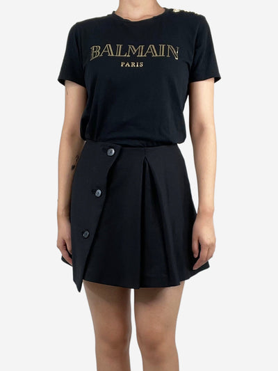 Black graphic logo T-shirt - size S Tops Balmain 