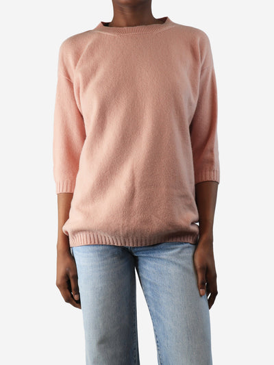 Peach short-sleeved wool jumper - size UK 6 Knitwear Margaret Howell 