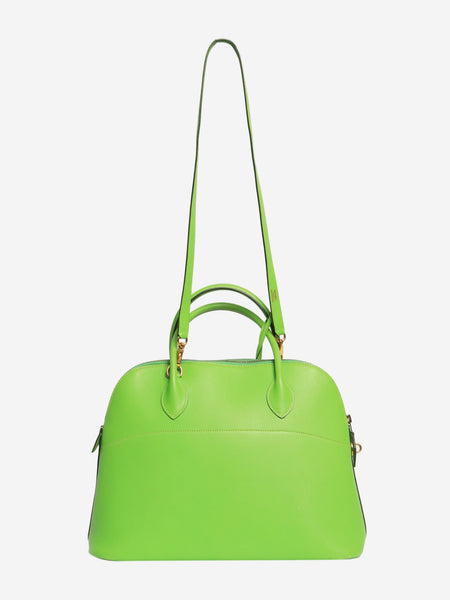 Green vintage 1998 Bolide 35 2way bag in Box Calf leather alternate image
