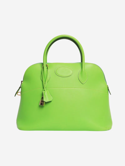 Green vintage 1998 Bolide 35 2way bag in Box Calf leather Shoulder bags Hermes 