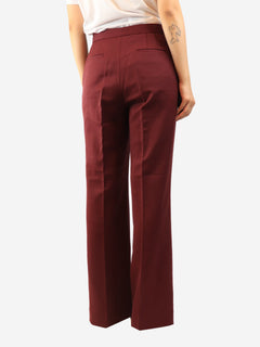 Burgundy wool trousers - size UK 12 Trousers Gabriela Hearst 