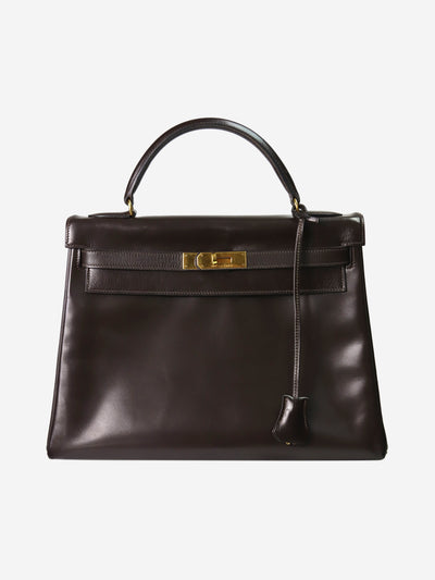 Brown 1985 vintage Birkin 30 Bag in boxcalf leather Top Handle Bags Hermes 
