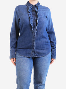 Frame Blue frill denim shirt - size M