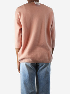 Margaret Howell Peach short-sleeved wool jumper - size UK 6