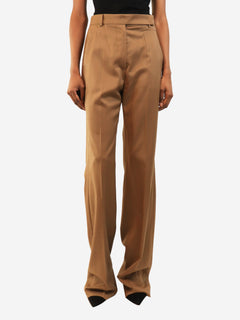 Brown wool suit trousers - size UK 8 Trousers Max Mara 