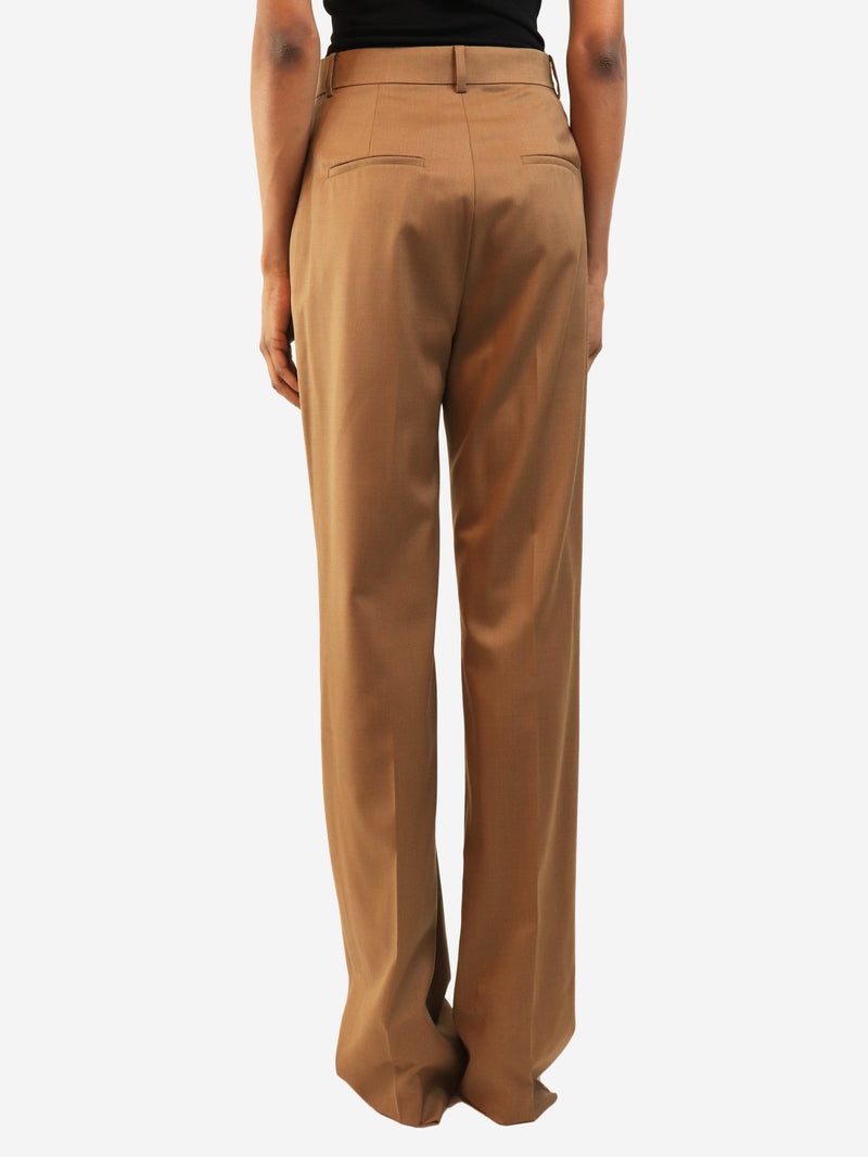Brown wool suit trousers - size UK 8 Trousers Max Mara 