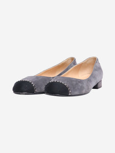 Chanel Dark grey suede ballet flats - size EU 39.5