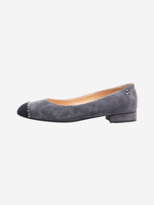 Chanel Dark grey suede ballet flats - size EU 39.5