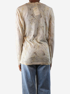 Isabel Marant Cream Zakane snake-print top - size XS