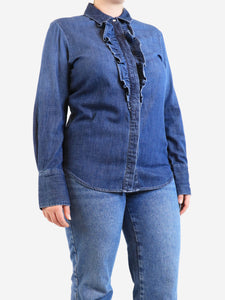 Frame Blue frill denim shirt - size M
