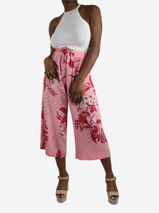 Etro Pink foral print silk-blend culottes - size IT 46