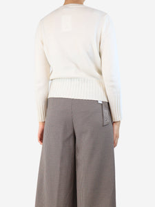 Divine Cashmere White cashmere jumper - size UK 8