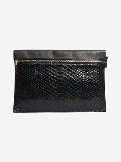 Black snakeskin embossed clutch Clutch bags Victoria Beckham 