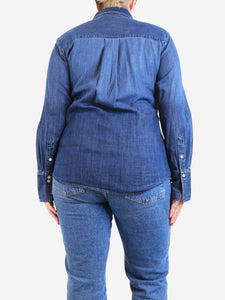 Frame Blue frill denim shirt - size M