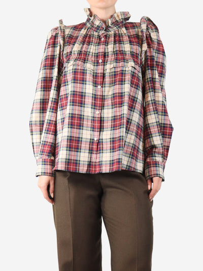 Red plaid ruffled shirt - size UK 12 Tops Isabel Marant Etoile 