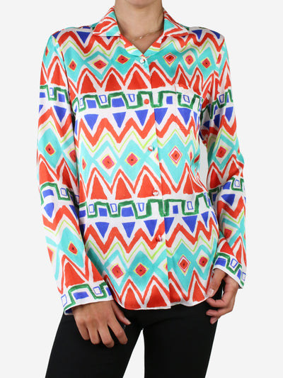 Multicolour geometric pattern blouse - size EU 34 Tops Mira Mikati