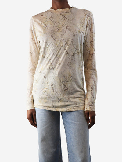 Cream Zakane snake-print top - size XS Tops Isabel Marant 