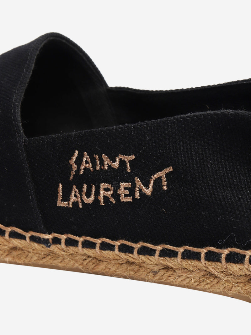 Black canvas espadrilles - size EU 39 (UK 6) Flat Shoes Saint Laurent 