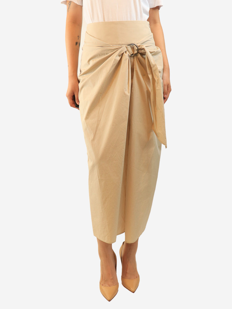 Neutral layered cotton skirt - size UK 8
