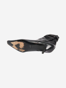 Joseph Black leather tie closure ankle boots - size EU 40 (UK 7)