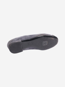 Chanel Dark grey suede ballet flats - size EU 39.5