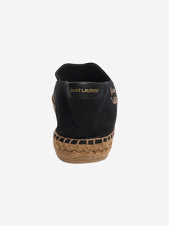 Black canvas espadrilles - size EU 39 (UK 6) Flat Shoes Saint Laurent 