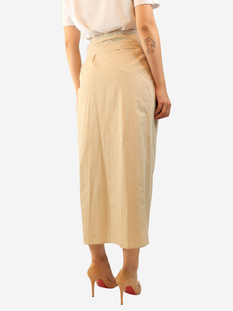 Neutral layered cotton skirt - size UK 8