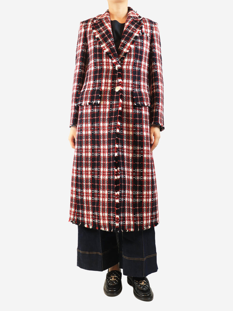 tartan check coat