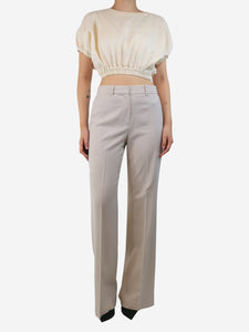 Joseph Neutral Morissey tailored wool trousers - size UK 10
