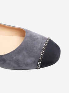 Chanel Dark grey suede ballet flats - size EU 39.5