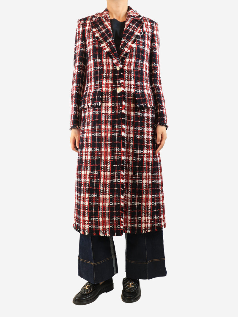 Red tartan check coat - size UK 10 Coats & Jackets Thom Browne 