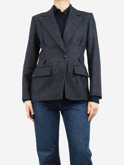 Navy houndstooth jacket - size UK 10 Coats & Jackets Maje 