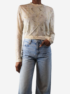 Isabel Marant Cream Zakane snake-print top - size XS
